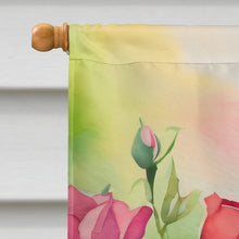 Load image into Gallery viewer, Roses in Watercolor House Flag