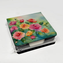 Load image into Gallery viewer, Roses in Watercolor PU Leather Note Paper Holder