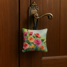 Load image into Gallery viewer, Roses in Watercolor Hanging Square Fabric Ornament 3.5 × 3.5