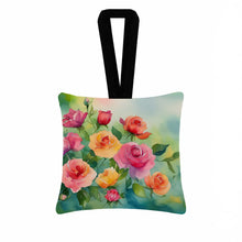 Load image into Gallery viewer, Roses in Watercolor Hanging Square Fabric Ornament 3.5 × 3.5