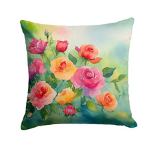 Load image into Gallery viewer, Roses in Watercolor Throw Pillow