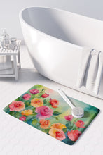 Load image into Gallery viewer, Roses in Watercolor Memory Foam Kitchen Mat
