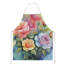 Load image into Gallery viewer, Roses in Watercolor Apron – Artist-Designed Kitchen, BBQ &amp; Craft Apron