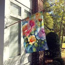 Load image into Gallery viewer, Roses in Watercolor House Flag