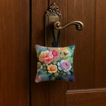 Load image into Gallery viewer, Roses in Watercolor Hanging Square Fabric Ornament 3.5 × 3.5