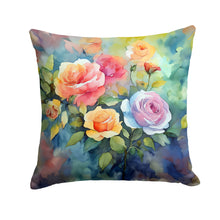 Load image into Gallery viewer, Roses in Watercolor Throw Pillow