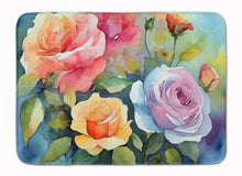 Load image into Gallery viewer, Roses in Watercolor Memory Foam Kitchen Mat