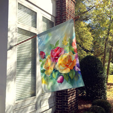 Load image into Gallery viewer, Roses in Watercolor House Flag