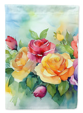 Load image into Gallery viewer, Roses in Watercolor House Flag