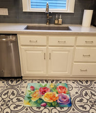 Load image into Gallery viewer, Roses in Watercolor Memory Foam Kitchen Mat