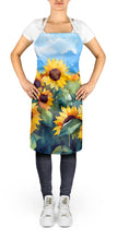 Load image into Gallery viewer, Sunflowers in Watercolor Apron – Artist-Designed Kitchen, BBQ &amp; Craft Apron