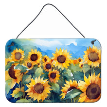 Load image into Gallery viewer, Sunflowers in Watercolor Wall or Door Hanging Prints