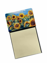Load image into Gallery viewer, Sunflowers in Watercolor Sticky Note Holder- Refiilable Desk Accessory Note Pad