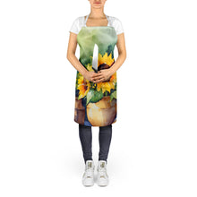 Load image into Gallery viewer, Sunflowers in Watercolor Apron – Artist-Designed Kitchen, BBQ &amp; Craft Apron