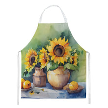 Load image into Gallery viewer, Sunflowers in Watercolor Apron – Artist-Designed Kitchen, BBQ &amp; Craft Apron