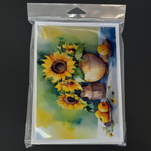Load image into Gallery viewer, Sunflowers in Watercolor Greeting Cards -  Blank Note Cards – 8-Pack of Artist-Designed Cards with Envelopes