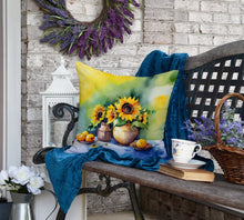 Load image into Gallery viewer, Sunflowers in Watercolor Throw Pillow