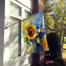 Load image into Gallery viewer, Sunflowers in Watercolor House Flag