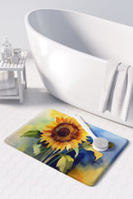 Load image into Gallery viewer, Sunflowers in Watercolor Memory Foam Kitchen Mat