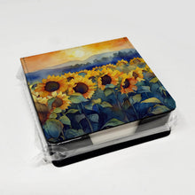 Load image into Gallery viewer, Sunflowers in Watercolor PU Leather Note Paper Holder