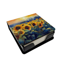 Load image into Gallery viewer, Sunflowers in Watercolor PU Leather Note Paper Holder
