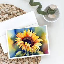 Load image into Gallery viewer, Sunflowers in Watercolor Greeting Cards -  Blank Note Cards – 8-Pack of Artist-Designed Cards with Envelopes