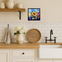 Load image into Gallery viewer, Sunflowers in Watercolor Framed Metal Print