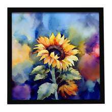 Load image into Gallery viewer, Sunflowers in Watercolor Framed Metal Print