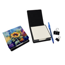 Load image into Gallery viewer, Sunflowers in Watercolor PU Leather Note Paper Holder