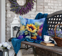 Load image into Gallery viewer, Sunflowers in Watercolor Throw Pillow