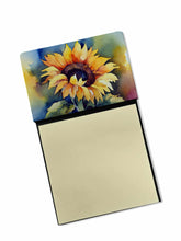 Load image into Gallery viewer, Sunflowers in Watercolor Sticky Note Holder- Refiilable Desk Accessory Note Pad