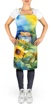 Load image into Gallery viewer, Sunflowers in Watercolor Apron – Artist-Designed Kitchen, BBQ &amp; Craft Apron