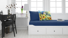 Load image into Gallery viewer, Sunflowers in Watercolor Fabric Standard Pillowcase – Artistic Decorative Front, White Back