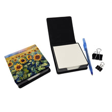 Load image into Gallery viewer, Sunflowers in Watercolor PU Leather Note Paper Holder