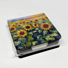 Load image into Gallery viewer, Sunflowers in Watercolor PU Leather Note Paper Holder