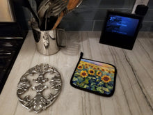 Load image into Gallery viewer, Sunflowers in Watercolor Pot Holders - Set of 2 Decorative Kitchen Helpers | Made in the USA