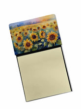 Load image into Gallery viewer, Sunflowers in Watercolor Sticky Note Holder- Refiilable Desk Accessory Note Pad