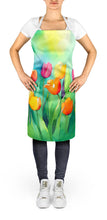 Load image into Gallery viewer, Tulips in Watercolor Apron – Artist-Designed Kitchen, BBQ &amp; Craft Apron