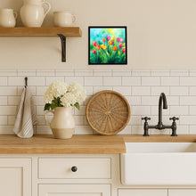 Load image into Gallery viewer, Tulips in Watercolor Framed Metal Print
