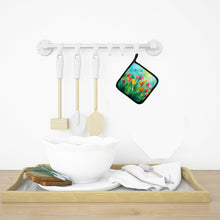 Load image into Gallery viewer, Tulips in Watercolor Pot Holders - Set of 2 Decorative Kitchen Helpers | Made in the USA