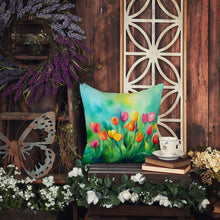 Load image into Gallery viewer, Tulips in Watercolor Throw Pillow