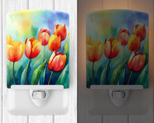 Load image into Gallery viewer, Tulips in Watercolor Ceramic Night Light