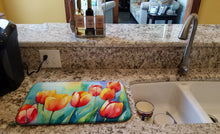 Load image into Gallery viewer, Tulips in Watercolor Dish Drying Mat