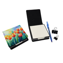 Load image into Gallery viewer, Tulips in Watercolor PU Leather Note Paper Holder