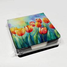 Load image into Gallery viewer, Tulips in Watercolor PU Leather Note Paper Holder