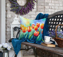 Load image into Gallery viewer, Tulips in Watercolor Throw Pillow