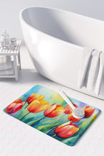 Load image into Gallery viewer, Tulips in Watercolor Memory Foam Kitchen Mat