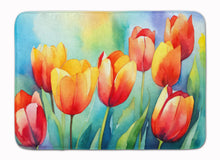 Load image into Gallery viewer, Tulips in Watercolor Memory Foam Kitchen Mat