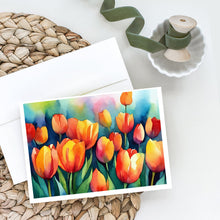Load image into Gallery viewer, Tulips in Watercolor Greeting Cards -  Blank Note Cards – 8-Pack of Artist-Designed Cards with Envelopes