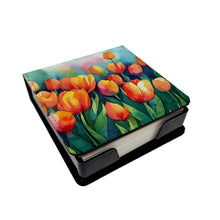 Load image into Gallery viewer, Tulips in Watercolor PU Leather Note Paper Holder